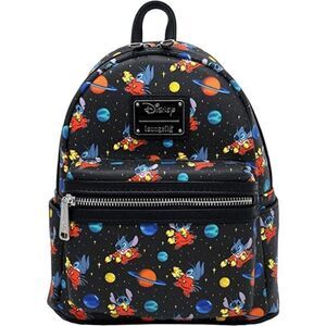 Loungefly Disney Lilo & Stitch in Space Allover Print Mini Backpack